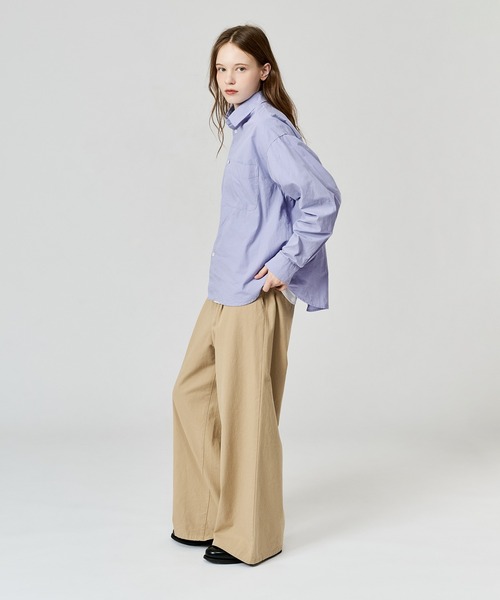 WETTEMPT(ウィテンプト)の「WASHED BASIC L/S SHIRT / ウォッシュドベーシックLSシャツ(シャツ/ブラウス・メンズ・ブルー/オフホワイト・LARGE/MEDIUM/SMALL)」の6枚目の写真