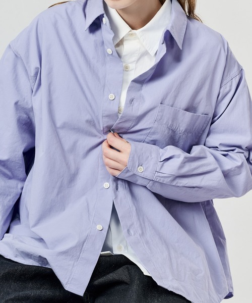 WETTEMPT(ウィテンプト)の「WASHED BASIC L/S SHIRT / ウォッシュドベーシックLSシャツ(シャツ/ブラウス・メンズ・ブルー/オフホワイト・LARGE/MEDIUM/SMALL)」の9枚目の写真