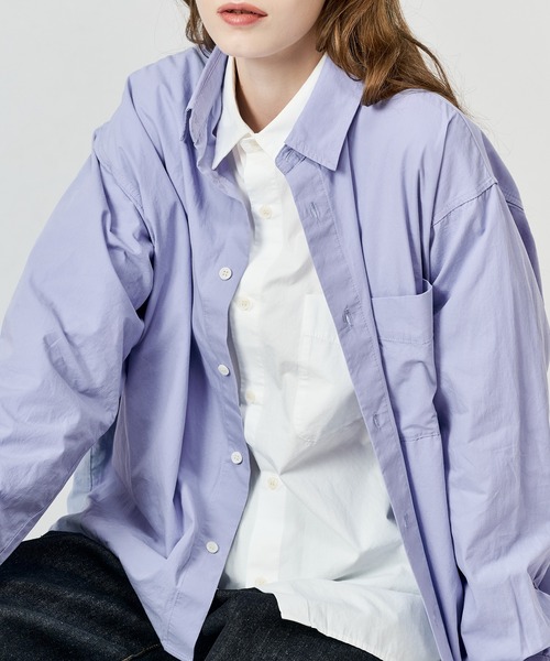 WETTEMPT(ウィテンプト)の「WASHED BASIC L/S SHIRT / ウォッシュドベーシックLSシャツ(シャツ/ブラウス・メンズ・ブルー/オフホワイト・LARGE/MEDIUM/SMALL)」の10枚目の写真