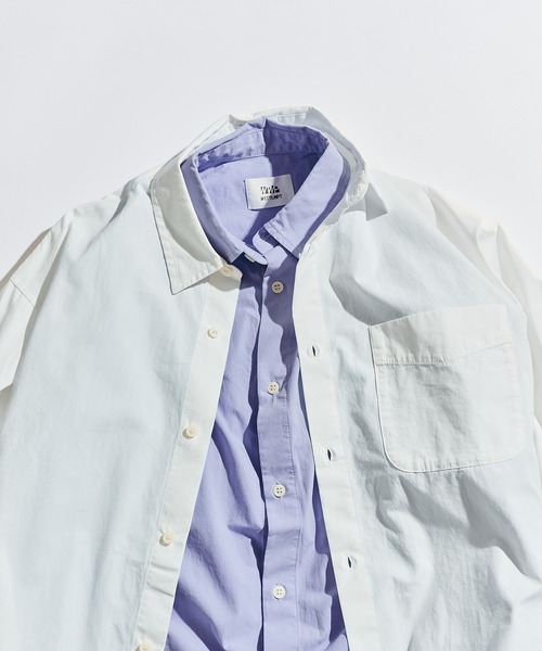 WETTEMPT(ウィテンプト)の「WASHED BASIC L/S SHIRT / ウォッシュドベーシックLSシャツ(シャツ/ブラウス・メンズ・ブルー/オフホワイト・LARGE/MEDIUM/SMALL)」の15枚目の写真