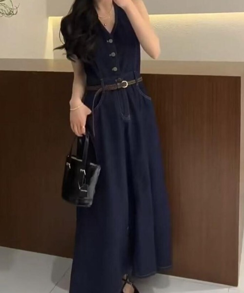 semplice(センプリチェ)の「ワンピース【韓国ファッション】(ワンピース・レディース・ブルー・S/M/L)」の11枚目の写真