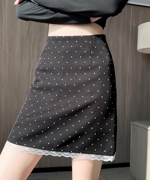mebole（メボレ）の「dot lace mini skirt（スカート・レディース・アイボリー/グレー/ブラック・FREE）」の8枚目の写真