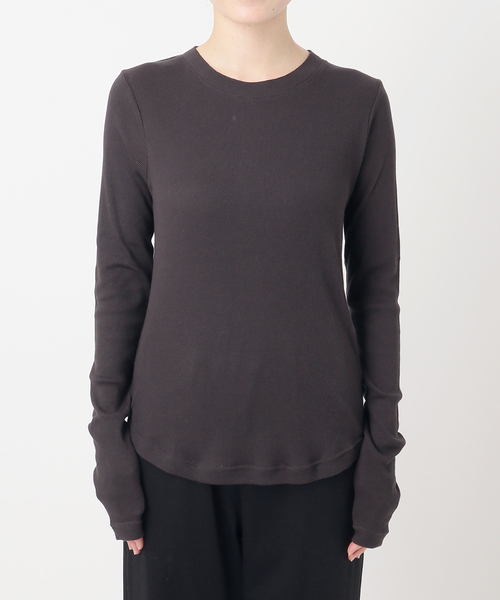 EMILY WEEK（エミリーウィーク）の「《追加2/》コットンカシミヤ テレコクループルオーバー（Tシャツ/カットソー・レディース・ブラウン/アイボリー/グリーン・FREE）」の19枚目の写真