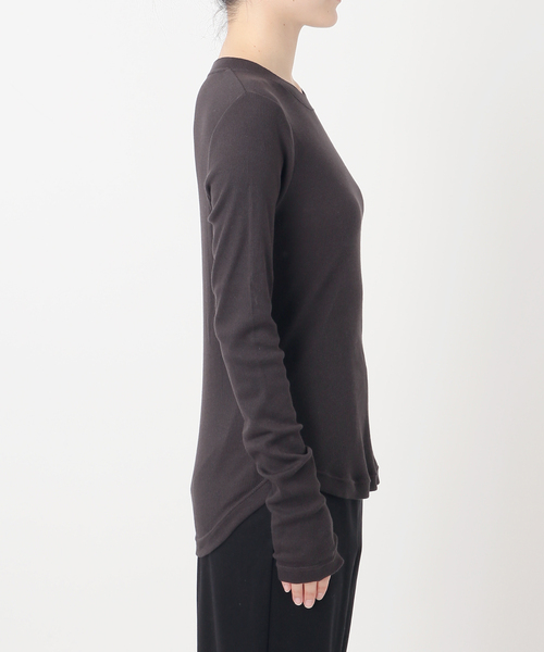EMILY WEEK（エミリーウィーク）の「《追加2/》コットンカシミヤ テレコクループルオーバー（Tシャツ/カットソー・レディース・ブラウン/アイボリー/グリーン・FREE）」の22枚目の写真