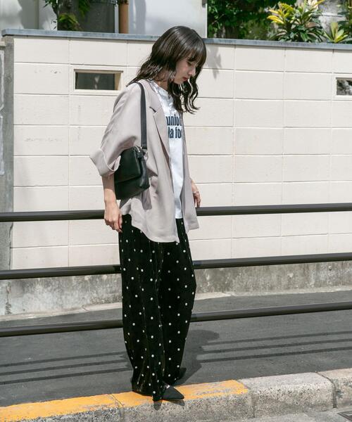 ITEMS URBANRESEARCH（アイテムズ アーバンリサーチ）の「ベロアドットパンツ（その他パンツ・レディース・ブラウン/ブラック・FREE）」の10枚目の写真