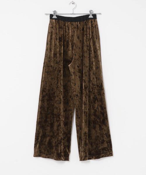 ITEMS URBANRESEARCH（アイテムズ アーバンリサーチ）の「ベロアドットパンツ（その他パンツ・レディース・ブラウン/ブラック・FREE）」の3枚目の写真