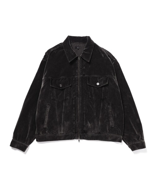 BEAMS(ビームス)の「ベロア ジップ ブルゾン(ブルゾン・メンズ・ブラック/ブラウン・S/M/L/XL)」の3枚目の写真