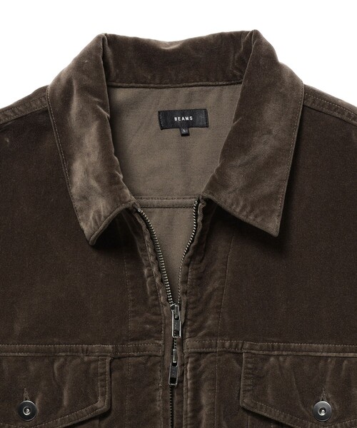 BEAMS(ビームス)の「ベロア ジップ ブルゾン(ブルゾン・メンズ・ブラック/ブラウン・S/M/L/XL)」の7枚目の写真