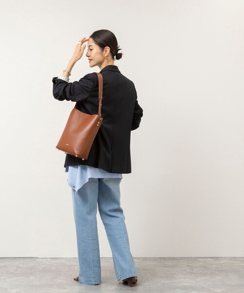 NOLLEY’S Sophi(ノーリーズソフィ)の「《セットアップ対応》シャークダブルジャケット(テーラードジャケット・レディース・ネイビー/チャコールグレー/オリーブ・34/38/36)」の6枚目の写真