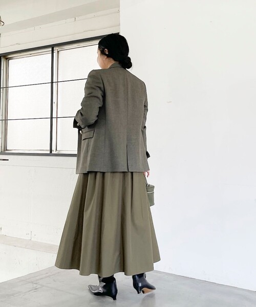 NOLLEY’S Sophi(ノーリーズソフィ)の「《セットアップ対応》シャークダブルジャケット(テーラードジャケット・レディース・ネイビー/チャコールグレー/オリーブ・34/38/36)」の13枚目の写真