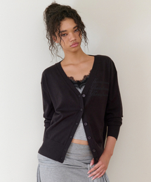 BASIC V NECK CARDIGAN(W) BLACK