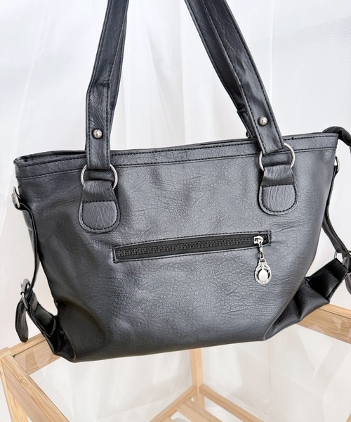 merrylatte(メリーラテ)の「2WAY PUレザー トートバッグ ショルダーバッグ 大容量(ショルダーバッグ・レディース・レッド/ブラック・ONESIZE)」の14枚目の写真