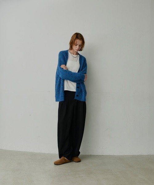 uchi.(ウチ)の「ミックスヤーンVネックオーバーニットカーディガン(ニット/セーター・レディース・ブラウン/ブルー/グレー・FREE)」の19枚目の写真