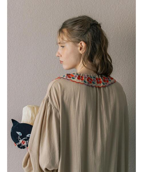 TSUHARU by Samansa Mos2(ツハルバイサマンサモスモス)の「【Embroidery collection】カラフル刺繍ワンピース【WEB限定 Sサイズ】(ワンピース・レディース・グリーン系その他/ベージュ/ブラック・M)」の9枚目の写真