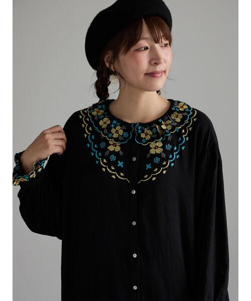 TSUHARU by Samansa Mos2(ツハルバイサマンサモスモス)の「【Embroidery collection】カラフル刺繍ワンピース【WEB限定 Sサイズ】(ワンピース・レディース・グリーン系その他/ベージュ/ブラック・M)」の11枚目の写真