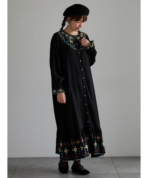 TSUHARU by Samansa Mos2(ツハルバイサマンサモスモス)の「【Embroidery collection】カラフル刺繍ワンピース【WEB限定 Sサイズ】(ワンピース・レディース・グリーン系その他/ベージュ/ブラック・M)」の13枚目の写真