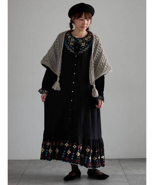 TSUHARU by Samansa Mos2(ツハルバイサマンサモスモス)の「【Embroidery collection】カラフル刺繍ワンピース【WEB限定 Sサイズ】(ワンピース・レディース・グリーン系その他/ベージュ/ブラック・M)」の15枚目の写真
