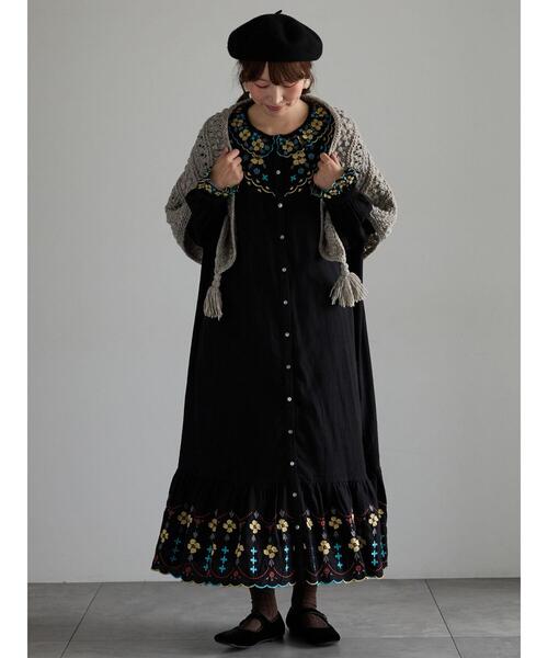 TSUHARU by Samansa Mos2(ツハルバイサマンサモスモス)の「【Embroidery collection】カラフル刺繍ワンピース【WEB限定 Sサイズ】(ワンピース・レディース・グリーン系その他/ベージュ/ブラック・M)」の16枚目の写真