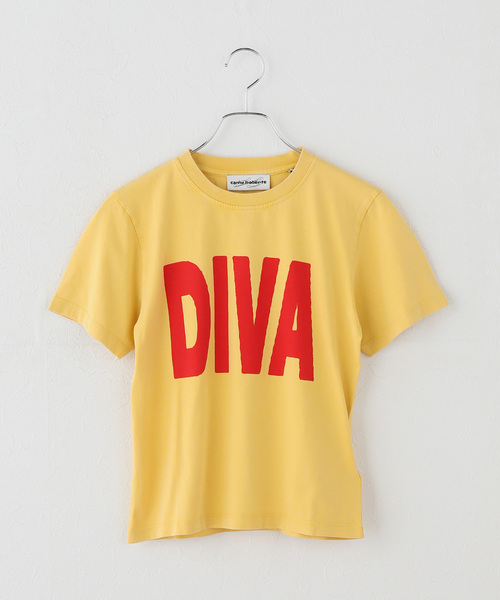 Carne Bollente(カルネボレンテ)の「【Carne Bollente/カルネボレンテ】 DIVA(Tシャツ/カットソー・レディース・イエロー・SMALL)」の1枚目の写真