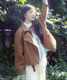 Eden Crop Rider Jacket_Camel