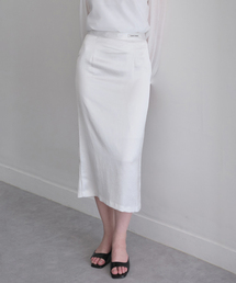 Les satin h-skirt (white)