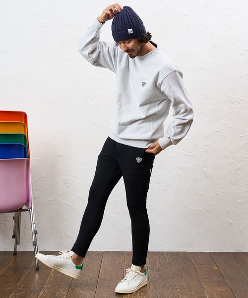 No Rain No Rainbow(ノーレインノーレインボー)の「mp15413- embossed jacquard knit pants ジャカードニットパンツ(NR26W-05)(その他パンツ・メンズ・ブルー/ブラック/グレー・S/M/L/XL)」の7枚目の写真