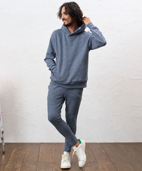 No Rain No Rainbow(ノーレインノーレインボー)の「mp15413- embossed jacquard knit pants ジャカードニットパンツ(NR26W-05)(その他パンツ・メンズ・ブルー/ブラック/グレー・S/M/L/XL)」の14枚目の写真