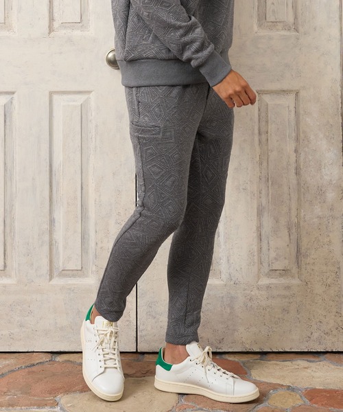 No Rain No Rainbow(ノーレインノーレインボー)の「mp15413- embossed jacquard knit pants ジャカードニットパンツ(NR26W-05)(その他パンツ・メンズ・ブルー/ブラック/グレー・S/M/L/XL)」の18枚目の写真