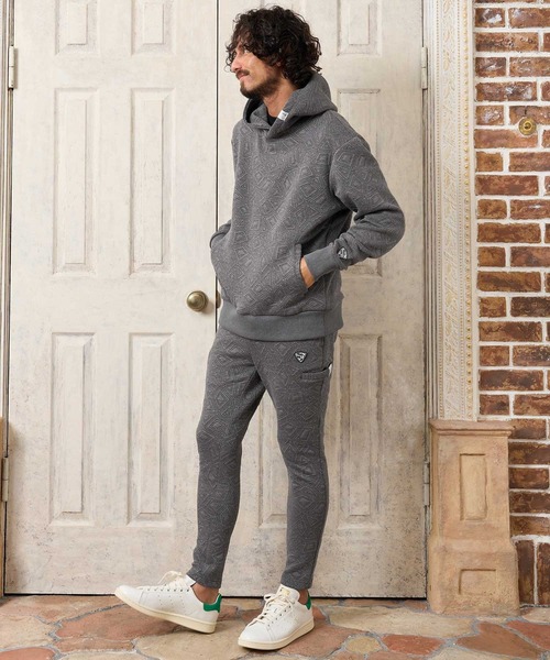 No Rain No Rainbow(ノーレインノーレインボー)の「mp15413- embossed jacquard knit pants ジャカードニットパンツ(NR26W-05)(その他パンツ・メンズ・ブルー/ブラック/グレー・S/M/L/XL)」の20枚目の写真