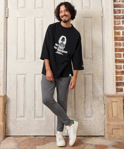 No Rain No Rainbow(ノーレインノーレインボー)の「mp15413- embossed jacquard knit pants ジャカードニットパンツ(NR26W-05)(その他パンツ・メンズ・ブルー/ブラック/グレー・S/M/L/XL)」の21枚目の写真