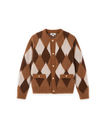 MURRA（ムラ）の「HALOGEN ARGYLE CARDIGAN _ BROWN（カーディガン/ボレロ）」