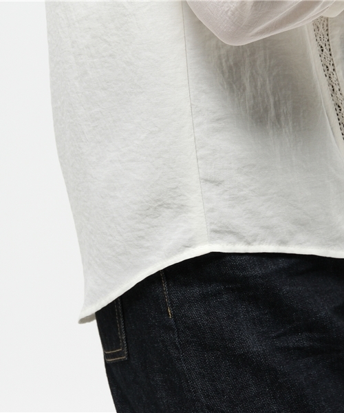 N.（N. Natural Beauty Basic）（エヌエヌナチュラルビューティーベーシック）の「レースフォルムブラウス（シャツ/ブラウス・レディース・ネイビー/カーキ/ホワイト・MEDIUM）」の9枚目の写真