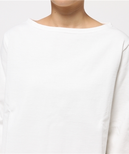 liflattie ships(リフラティ シップス)の「Le minor(ル ミノア):ソリッド トップス(Tシャツ/カットソー・レディース・ブラック/オフホワイト・ONE SIZE)」の3枚目の写真