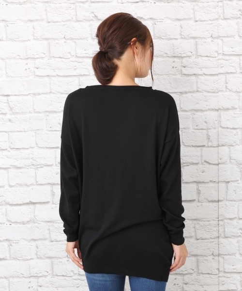 LEPSIM（レプシィム）の「【ご自宅で洗濯できる！】12GマシンウォッシャブルドレーププルオーバーLS　724735（ニット/セーター・レディース・カーキ/ベージュ/ブラック/グレー/ホワイト/ブラウン・FREE）」の15枚目の写真