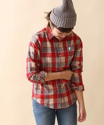 coen | ウィンターリネン2WAYチェックシャツ(シャツ/ブラウス)