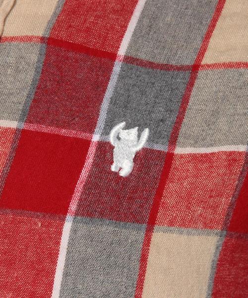coen（コーエン）の「ウィンターリネン2WAYチェックシャツ（シャツ/ブラウス・レディース・レッド/ネイビー・MEDIUM/SMALL/LARGE）」の13枚目の写真
