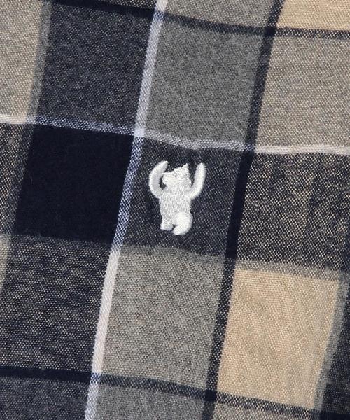 coen（コーエン）の「ウィンターリネン2WAYチェックシャツ（シャツ/ブラウス・レディース・レッド/ネイビー・MEDIUM/SMALL/LARGE）」の6枚目の写真