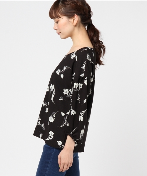 laboratory work（ラボラトリーワーク）の「二重織ツイル花柄プリントブラウス（シャツ/ブラウス・レディース・ブラック系その他/ホワイト系その他・MEDIUM）」の15枚目の写真