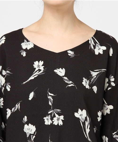 laboratory work（ラボラトリーワーク）の「二重織ツイル花柄プリントブラウス（シャツ/ブラウス・レディース・ブラック系その他/ホワイト系その他・MEDIUM）」の17枚目の写真