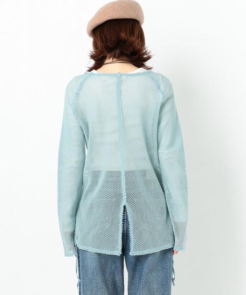 Another Edition（アナザーエディション）の「メッシュタチキリプルオーバー ◆（Tシャツ/カットソー・レディース・ホワイト/ライトブルー・FREE）」の13枚目の写真