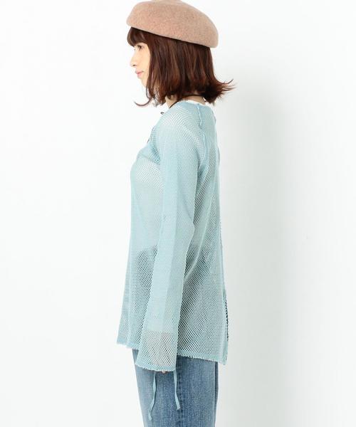 Another Edition（アナザーエディション）の「メッシュタチキリプルオーバー ◆（Tシャツ/カットソー・レディース・ホワイト/ライトブルー・FREE）」の8枚目の写真