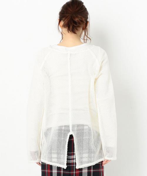 Another Edition（アナザーエディション）の「メッシュタチキリプルオーバー ◆（Tシャツ/カットソー・レディース・ホワイト/ライトブルー・FREE）」の5枚目の写真