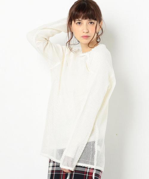 Another Edition（アナザーエディション）の「メッシュタチキリプルオーバー ◆（Tシャツ/カットソー・レディース・ホワイト/ライトブルー・FREE）」の14枚目の写真