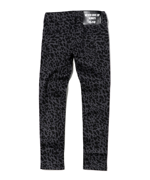 ZIDDY（ジディ）の「ZIDDY/ストレッチツイルヒョウ柄スキニーパンツ（その他パンツ・キッズ・グレー/オフホワイト・130/160/150/140）」の3枚目の写真