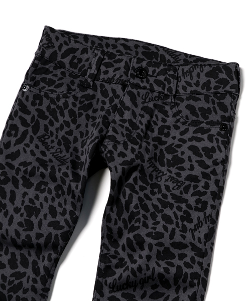 ZIDDY（ジディ）の「ZIDDY/ストレッチツイルヒョウ柄スキニーパンツ（その他パンツ・キッズ・グレー/オフホワイト・130/160/150/140）」の4枚目の写真