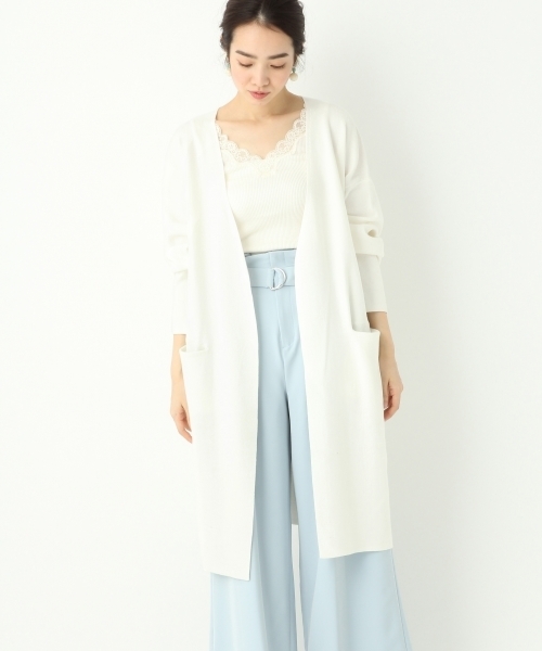 A part by（アパートバイ）の「14GCoソウバリロングカーディガン 744589 （カーディガン/ボレロ・レディース・グレー/ブルー/ホワイト/キャメル・FREE）」の2枚目の写真