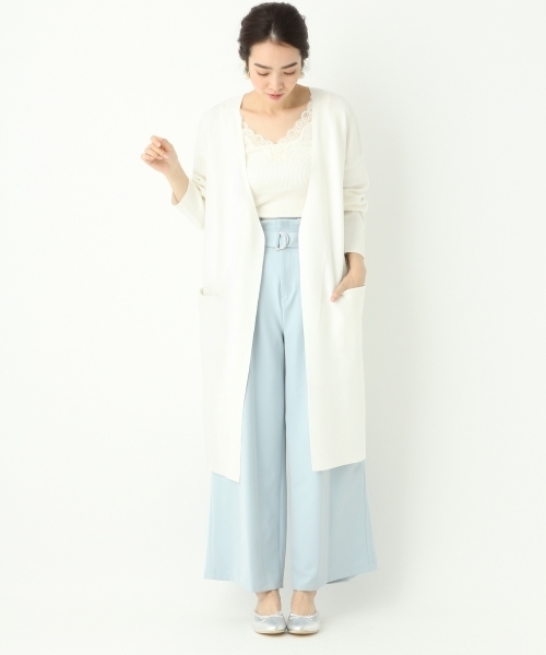 A part by（アパートバイ）の「14GCoソウバリロングカーディガン 744589 （カーディガン/ボレロ・レディース・グレー/ブルー/ホワイト/キャメル・FREE）」の19枚目の写真