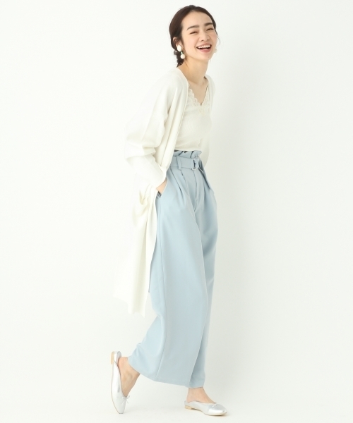 A part by（アパートバイ）の「14GCoソウバリロングカーディガン 744589 （カーディガン/ボレロ・レディース・グレー/ブルー/ホワイト/キャメル・FREE）」の20枚目の写真