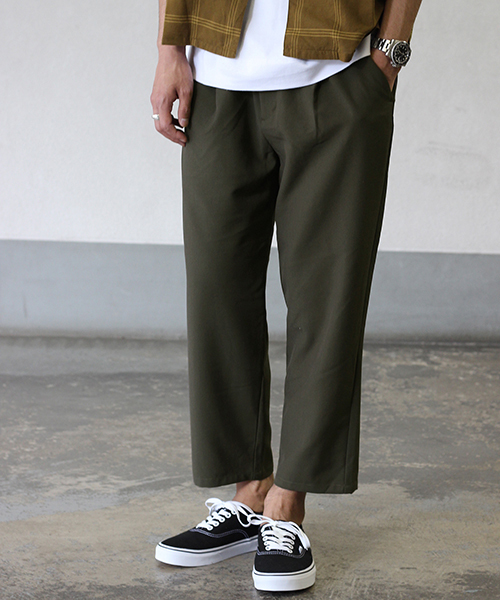 JOURNAL STANDARD（ジャーナルスタンダード）の「TR 1Pイージーワイドパンツ#（その他パンツ・メンズ・ブラック/グリーン系その他/グレー/ネイビー・LARGE/SMALL/MEDIUM）」の4枚目の写真