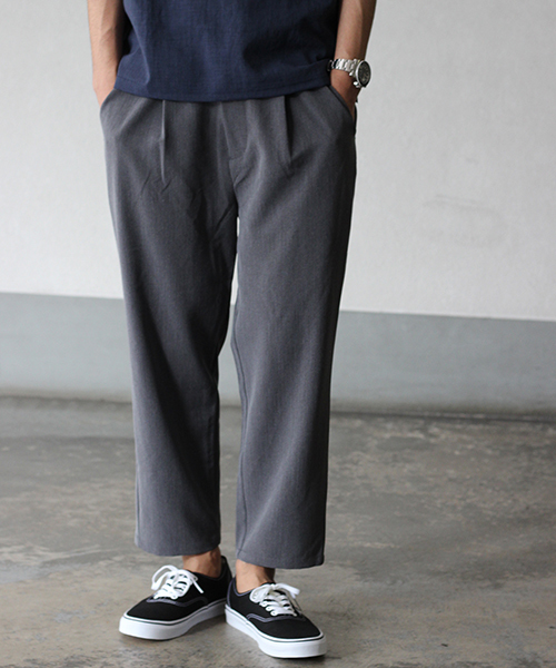 JOURNAL STANDARD（ジャーナルスタンダード）の「TR 1Pイージーワイドパンツ#（その他パンツ・メンズ・ブラック/グリーン系その他/グレー/ネイビー・LARGE/SMALL/MEDIUM）」の3枚目の写真